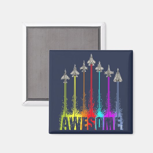 Phantastische Kampfjets Magnet (Vorderseite/Rückseite)