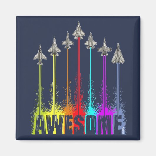 Phantastische Kampfjets Magnet (Vorne)