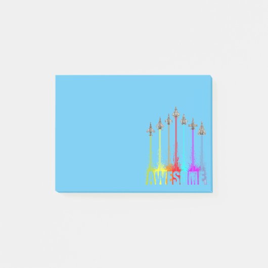 Phantastische Kampfjets Post-it Klebezettel (Vorderseite)