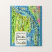 Phantastische Karte der Tasten Florida Puzzle (Vertikal)