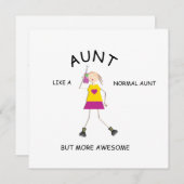 PHANTASTISCHE Karte, Grußgeschenk für Tante Einladung (Vorne/Hinten)