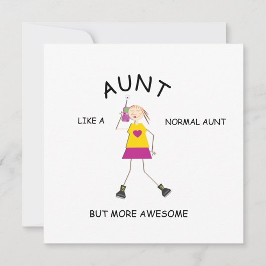 PHANTASTISCHE Karte, Grußgeschenk für Tante Einladung (Vorderseite)