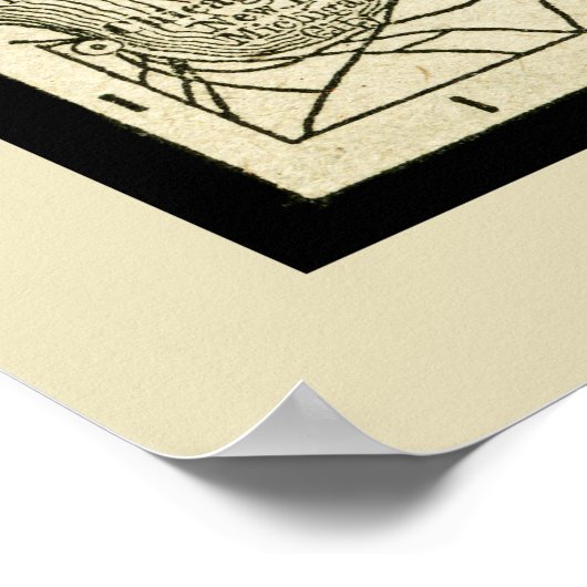 Phantastische Karte von Michigan Poster (Ecke)