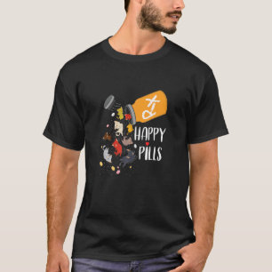 Phantastische Katze Happy Pills Katze T-Shirt