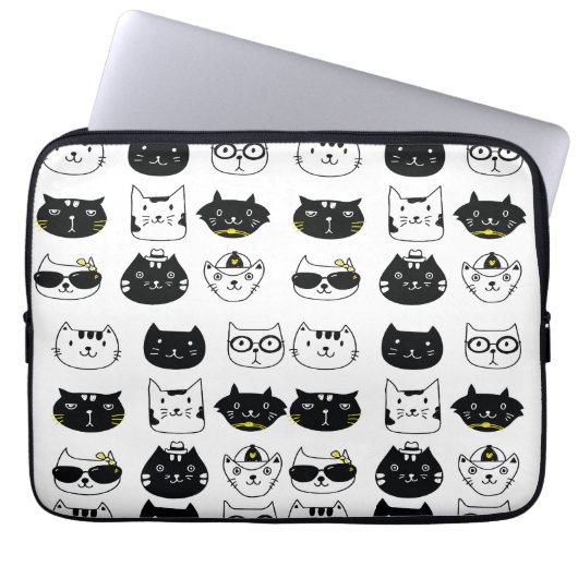 phantastische Katzen Laptop-Ärmel Laptopschutzhülle (Vorderseite)