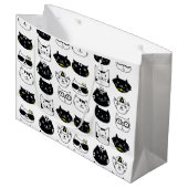 phantastische Katzenpapier-Einkaufstaschen Große Geschenktüte (Vorderseite Schrägansicht)