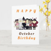 PHANTASTISCHE KID HAT **OKTOBER** GEBURTSTAG KARTE (Gelbe Blume)