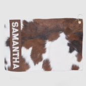 Phantastische Kuh Print Golf Balls Golfhandtuch (Horizontal)