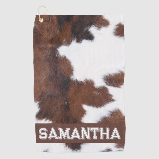 Phantastische Kuh Print Golf Balls Golfhandtuch (Vorderseite)