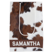 Phantastische Kuhausdruck Mittlere Geschenktüte (Rückseite)