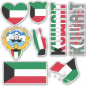 Phantastische Kuwait Shapes Staatssymbole Aufkleber (Vorderseite)