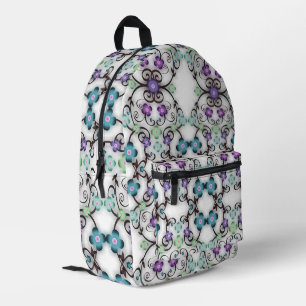 Phantastische Lacy-Darstellung der blauen Violett- Bedruckter Rucksack
