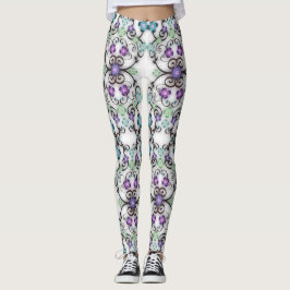 Phantastische Lacy-Darstellung der blauen Violett- Leggings