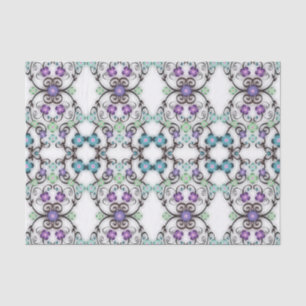 Phantastische Lacy-Darstellung der blauen Violett- Seidenpapier