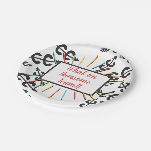 Phantastische länderübergreifende Papiertafel Pappteller (Schrägansicht)