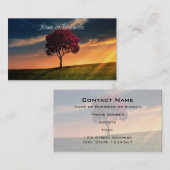 Phantastische Landschaft mit Rotem Baum bei Sonnen Visitenkarte (Vorne/Hinten)