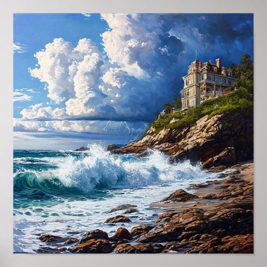 Phantastische Landschaftsmalerei Poster (Vorne)