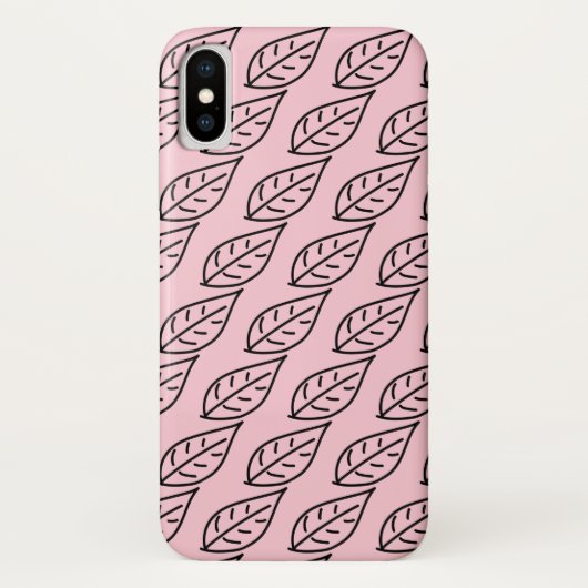 Phantastische Leaf Sketch Rosa Telefonabdeckung / Case-Mate iPhone Hülle (Rückseite)