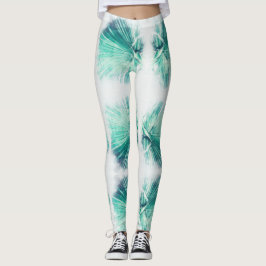 Phantastische Leggings aus Grünpalmenblättern