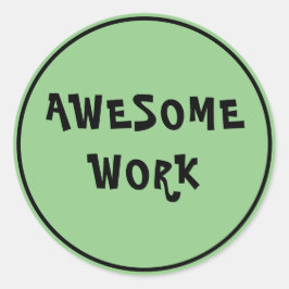 Phantastische Lehrerin fördert Grün Runder Aufkleber