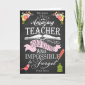 Phantastische Lehrerwertungswoche Dankeskarte (Vorderseite)