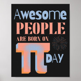 Phantastische Leute sind am Pi-Day Big-Pi-Symbol G Poster