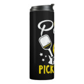 Phantastische Leute spielen Pickleball Funny Paddl Thermosbecher (Nach links gedreht)
