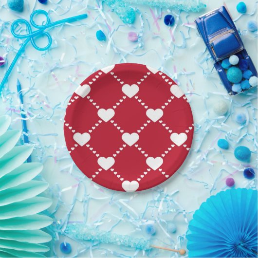 Phantastische Liebe in Rot und Weiß Pappteller (Party)