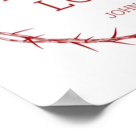 Phantastische Liebe - Jesus Christus Osterkrone vo Poster (Ecke)