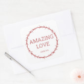 Phantastische Liebe - Jesus Christus Osterkrone vo Quadratischer Aufkleber (Umschlag)