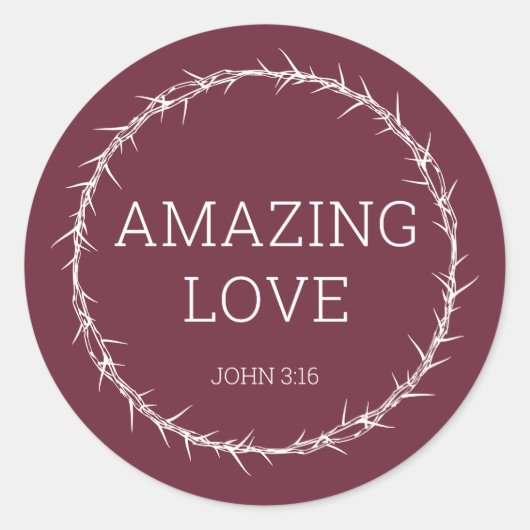 Phantastische Liebe - Jesus Christus Osterkrone vo Runder Aufkleber (Vorderseite)