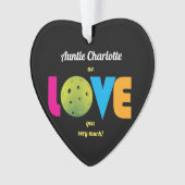 Phantastische Liebe-Pickleball, benutzerdefinierte Ornament (Vorderseite)