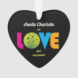 Phantastische Liebe-Pickleball, benutzerdefinierte Ornament
