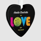 Phantastische Liebe-Pickleball, benutzerdefinierte Ornament (Vorderseite)