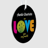Phantastische Liebe-Pickleball, benutzerdefinierte Ornament (Vorderseite)