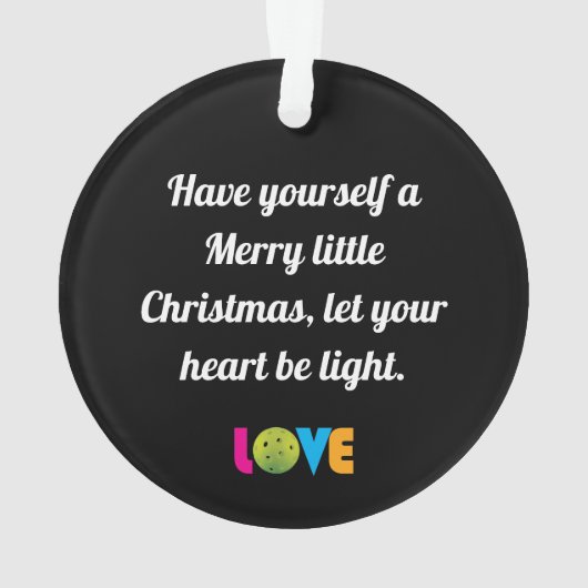 Phantastische Liebe-Pickleball, benutzerdefinierte Ornament (Rückseite)