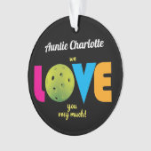 Phantastische Liebe-Pickleball, benutzerdefinierte Ornament (Vorderseite)