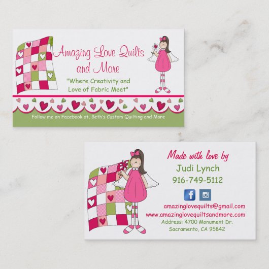 Phantastische Liebe - Quarz 2 Benutzerdefinierte V Visitenkarte (Vorne/Hinten)