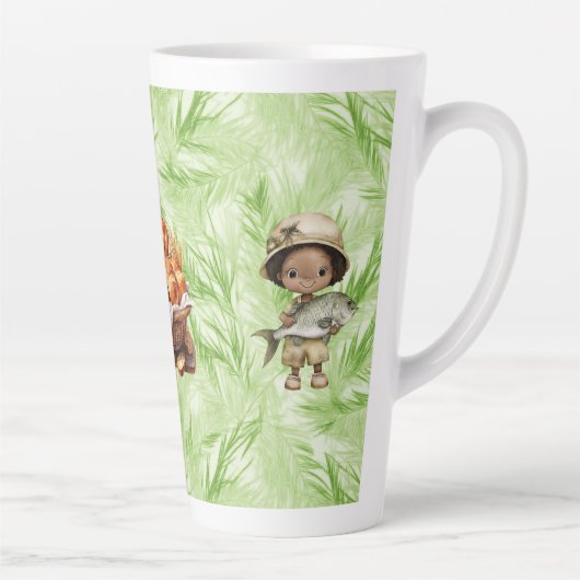 Phantastische Liebe und Fische Große Latte Tasse (Rechts)