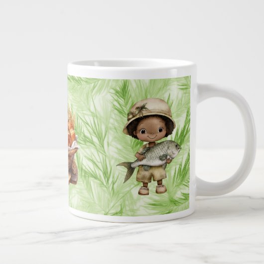 Phantastische Liebe und Fische Jumbo Latte Tasse (Rechts)