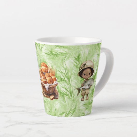 Phantastische Liebe und Fische Kleine Latte Tasse (Rechte Ecke)
