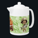 Phantastische Liebe und Fische Porzellan Teapot<br><div class="desc">Phantastische Liebe und Fische Porzellan Teapot</div>