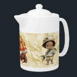 Phantastische Liebe und Fische Porzellan Teapot<br><div class="desc">Phantastische Liebe und Fische Porzellan Teapot</div>