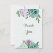 phantastische lila Blumen Grünpflanzen botanisch Dankeskarte (Vorderseite)