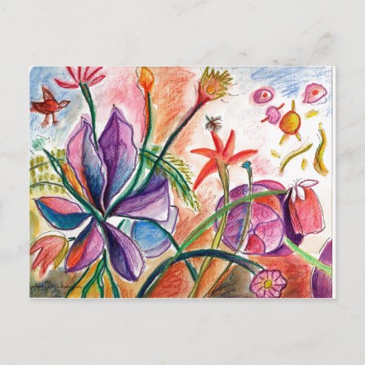 Phantastische Lila Orchidee Postkarte (Vorderseite)