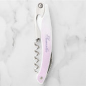 Phantastische Lila und grüne Blumen Kellnermesser (Vorderseite)