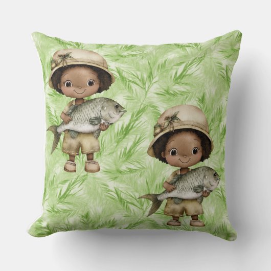 Phantastische Loaves und Fish Cotton Throw Kissen (Vorderseite)