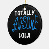 Phantastische Lola Blue Tshirts und Geschenke Keramik Ornament (Links)