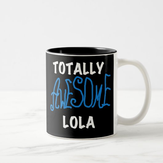 Phantastische Lola Blue Tshirts und Geschenke Zweifarbige Tasse (Rechts)