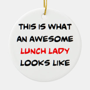 phantastische Lunch-Dame Keramik Ornament